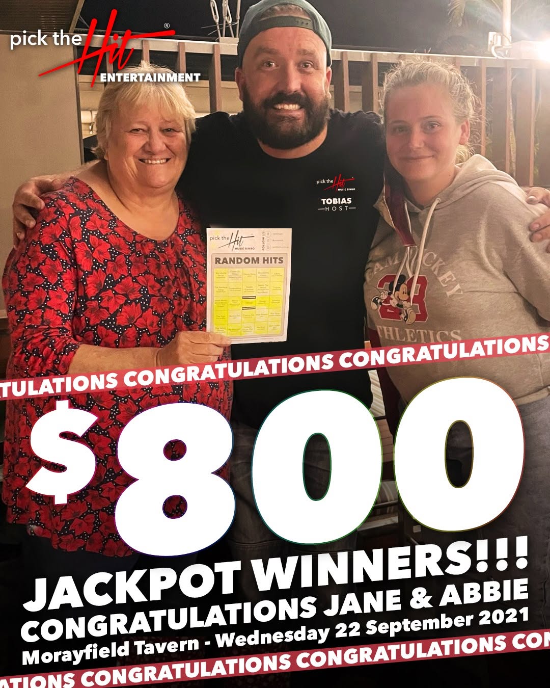 Jane & Abbie - Music Bingo winner at Morayfield Tavern, September 2021