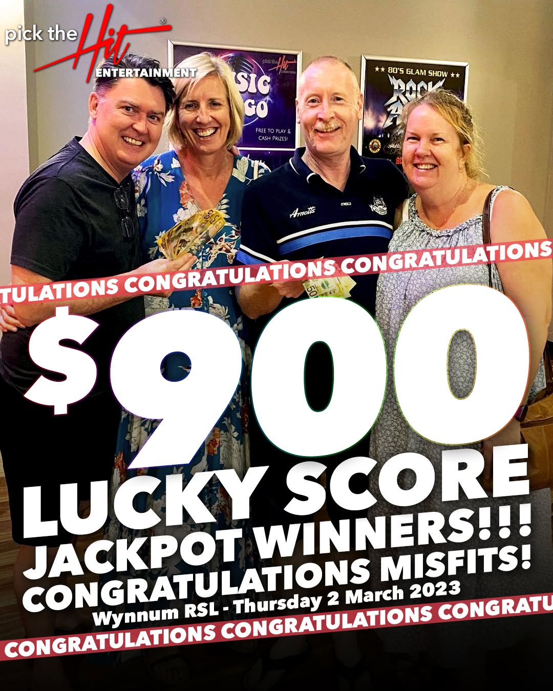 Misfits - Trivia winner at Wynnum RSL, March 2023