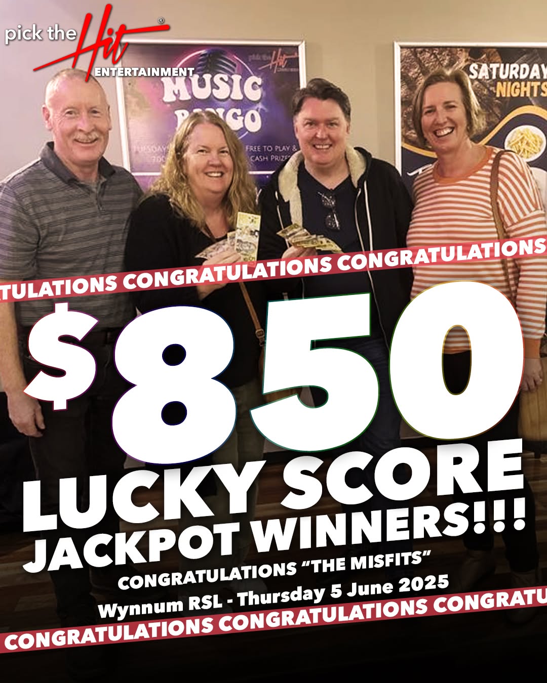 Misfits - Trivia winner at Wynnum RSL, June 2025