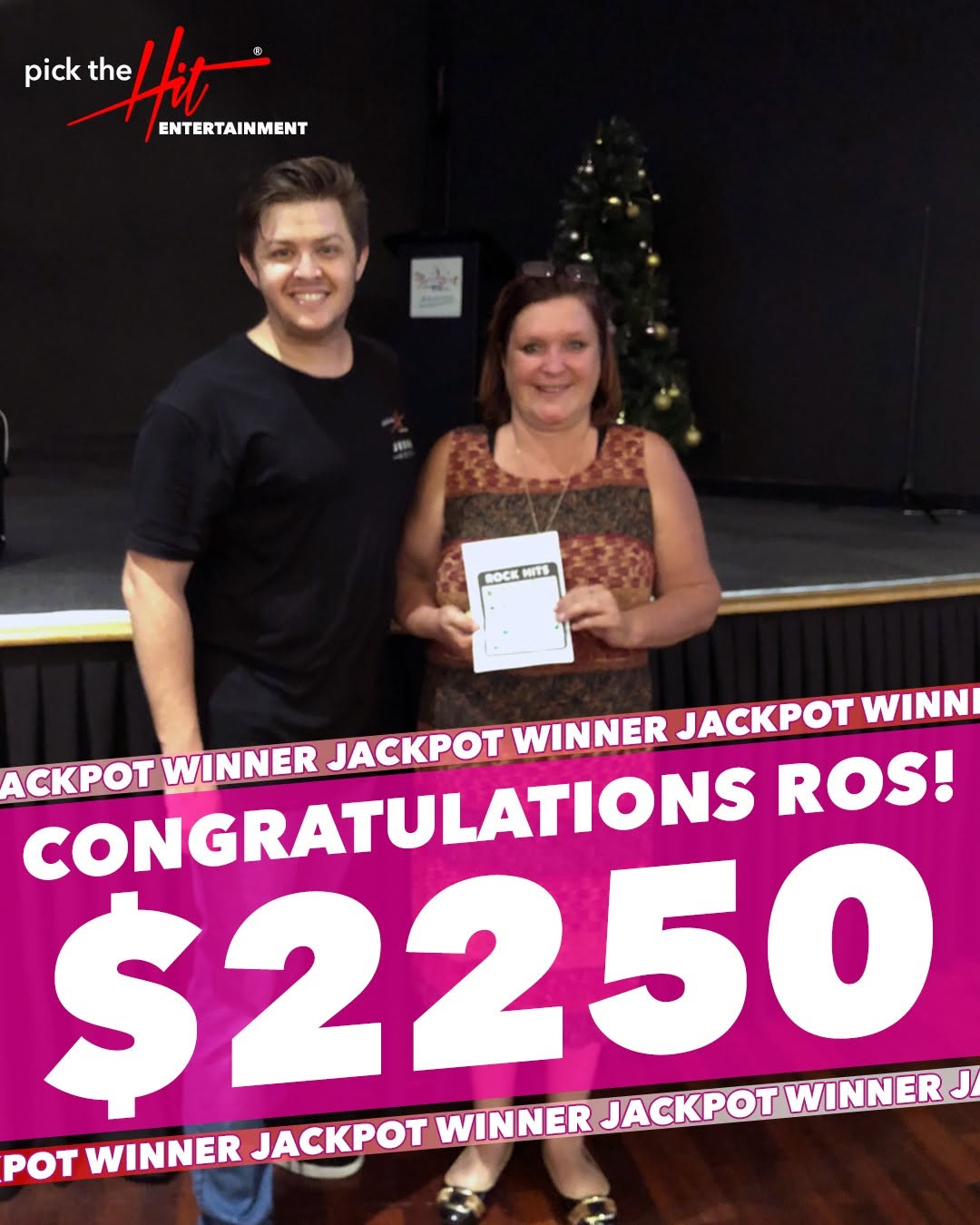 Ros - Music Bingo winner at Bribie Island RSL, December 2020