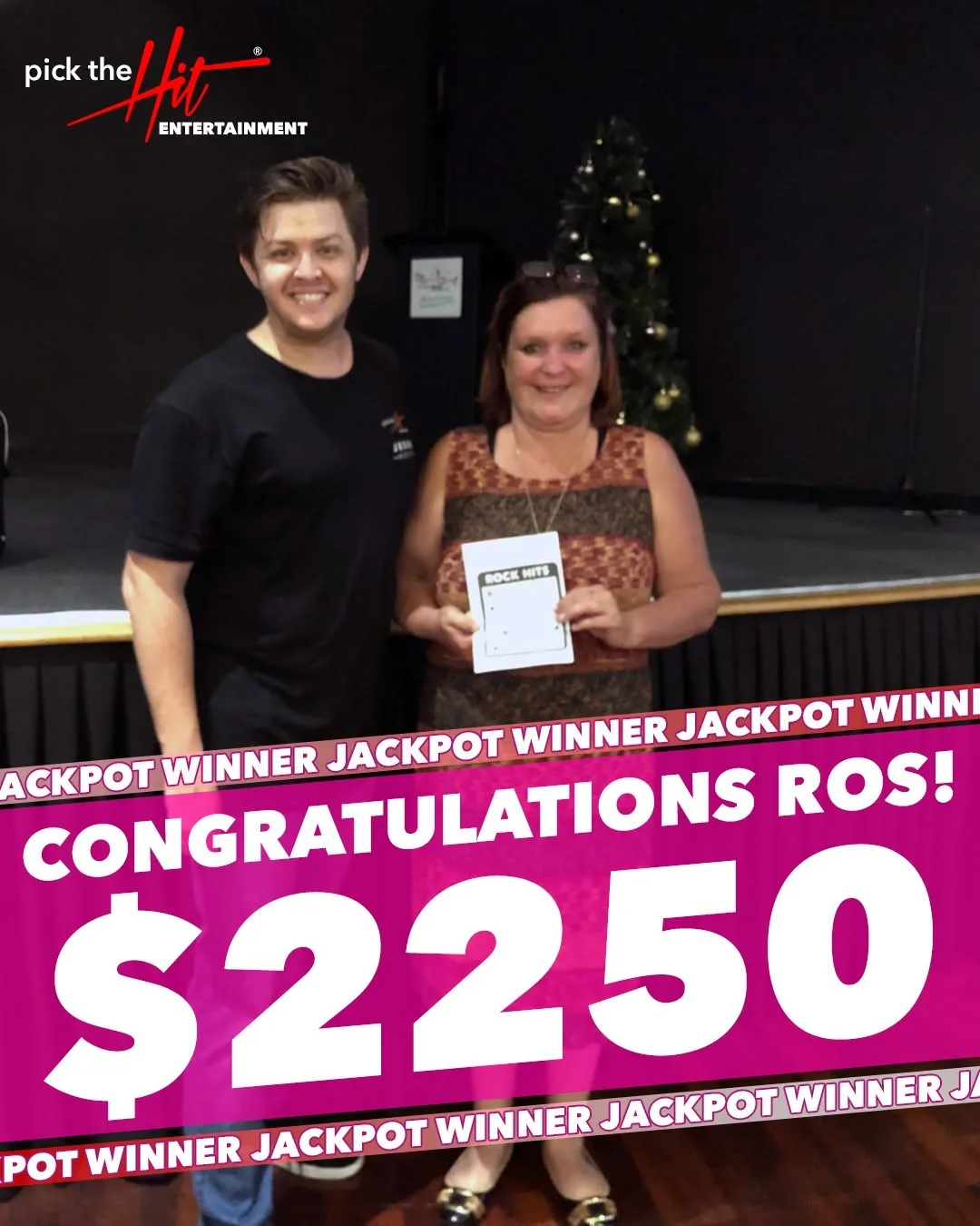 Ros - Music Bingo winner at Bribie Island RSL, December 2020