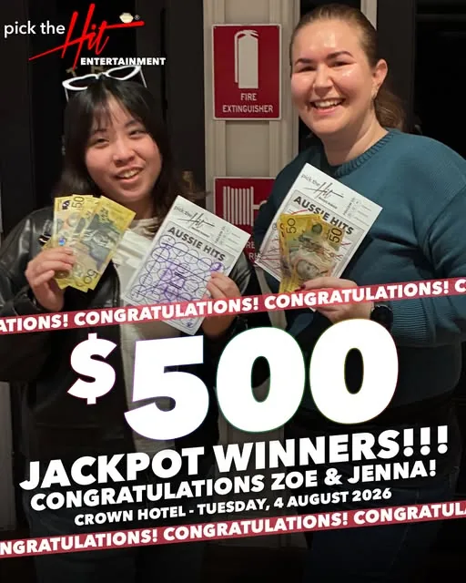 Jenna & Zoe - Music Bingo winner at Crown Hotel, August 2026