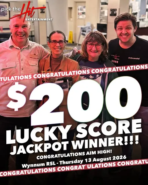 Aim High - Trivia winner at Wynnum RSL, August 2026