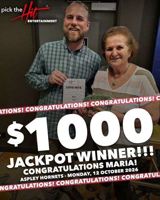 Maria - Music Bingo winner at Aspley Hornets, October 2026